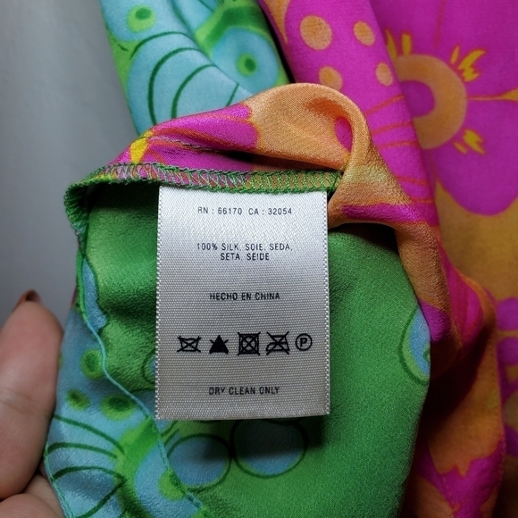 Anthropologie Silk Top Women’s Vanessa Virginia Fata Morgana Printed Size 2 - Picture 8 of 9